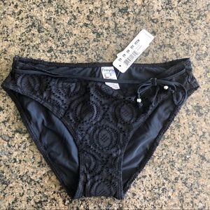 Black Freya swimsuit crochet bottoms medium